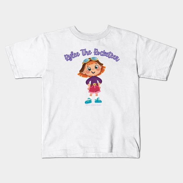 Rylee The Young Rocketeer Design Kids T-Shirt by JoAnn's Storybook Designs 